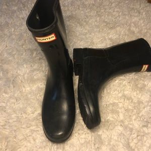 Hunter Black Original Short Gloss Rain Boots